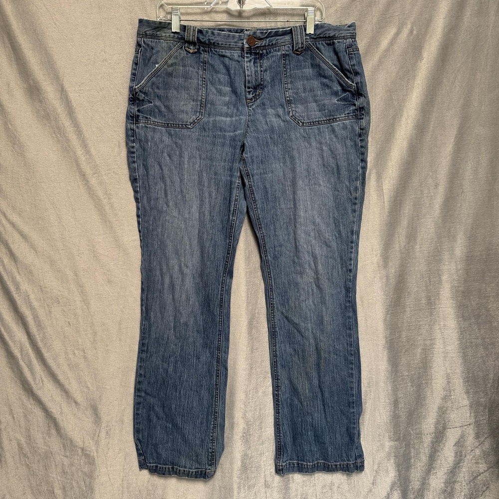 Tommy Hilfiger American Spirit Jeans Womens 14 Blue Mid Rise Flare Stretch